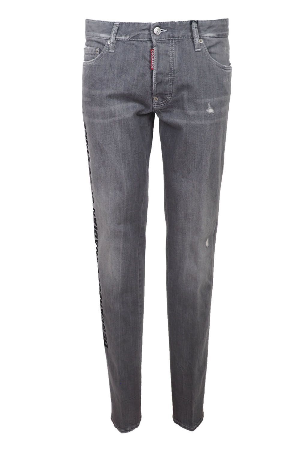 Dsquared² Chic Gray Slim-Fit Denim for the Modern Man