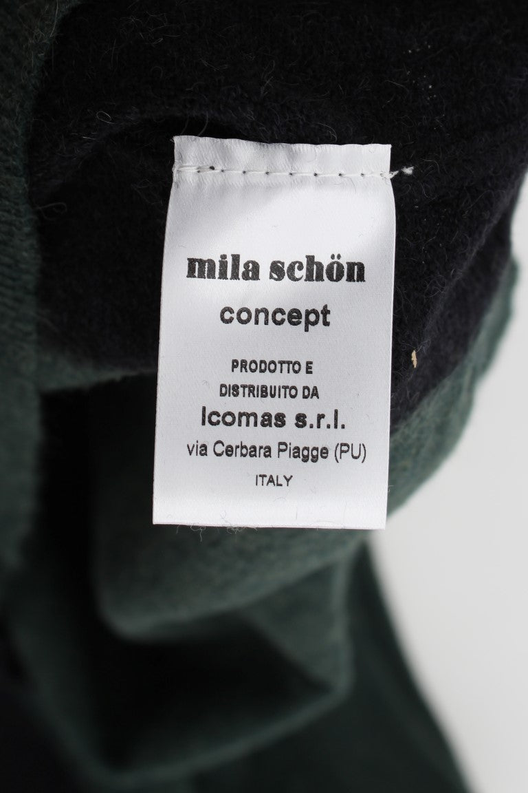 MILA SCHÖN Jupe crayon en laine mélangée Emerald Elegance