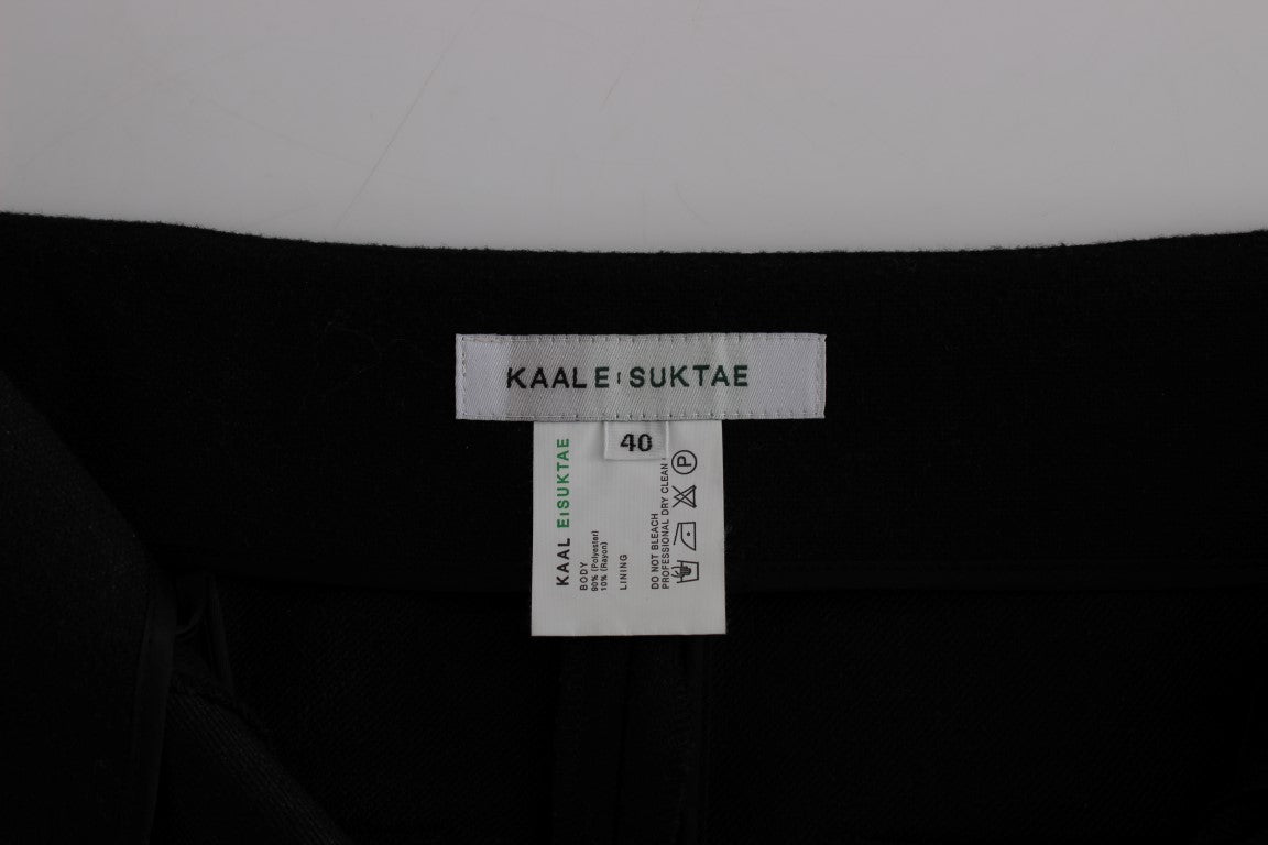 KAALE SUKTAE Pantalon noir élégant taille haute