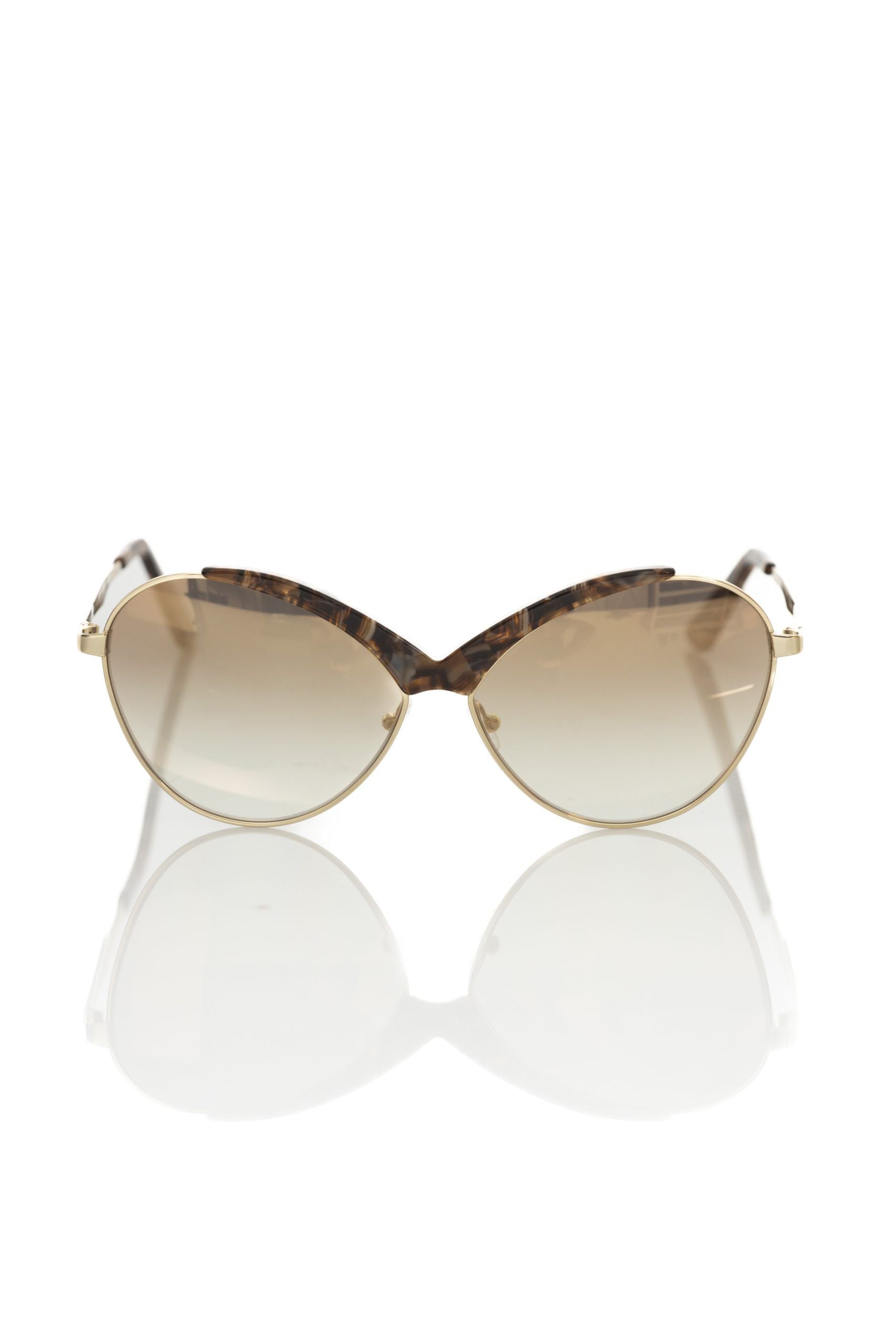 Frankie Morello Butterfly-Shaped Metallic Sunglasses