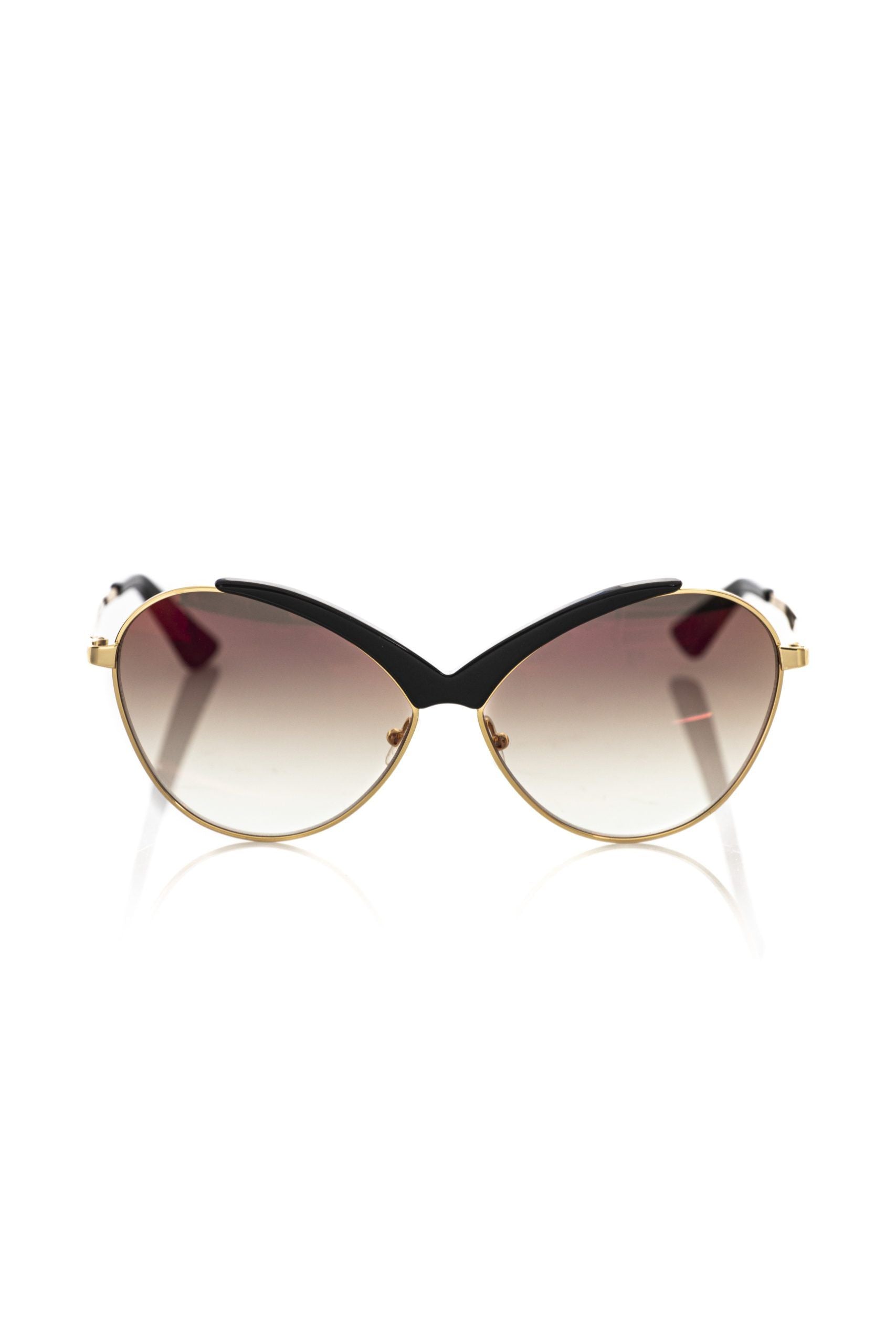 Frankie Morello Black Metallic Women Sunglass