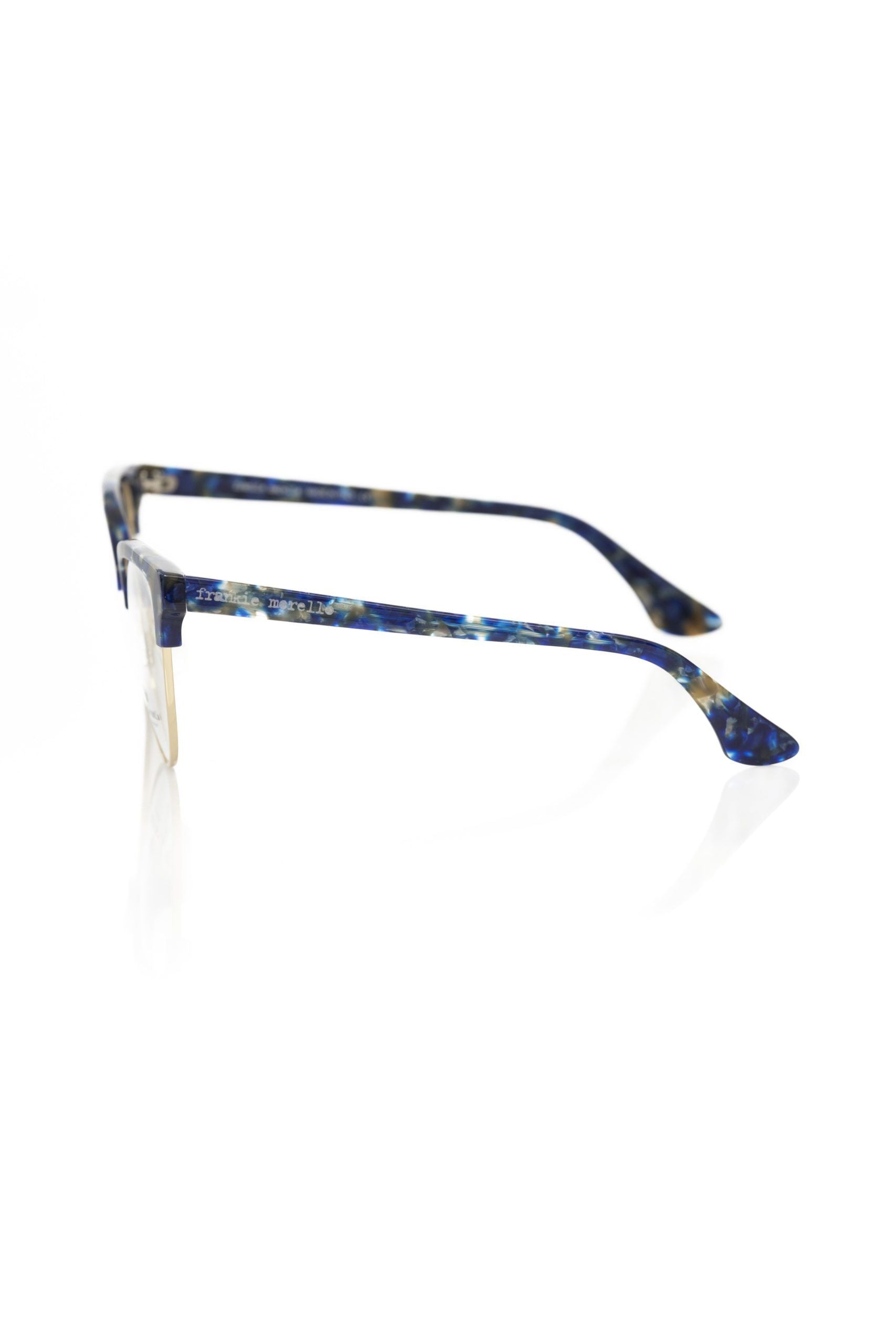 Lunettes de vue Frankie Morello Clubmaster en nacre bleue