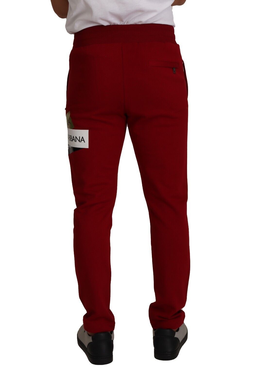 Dolce &amp; Gabbana Pantalon de jogging rouge élégant avec fermeture à cordon