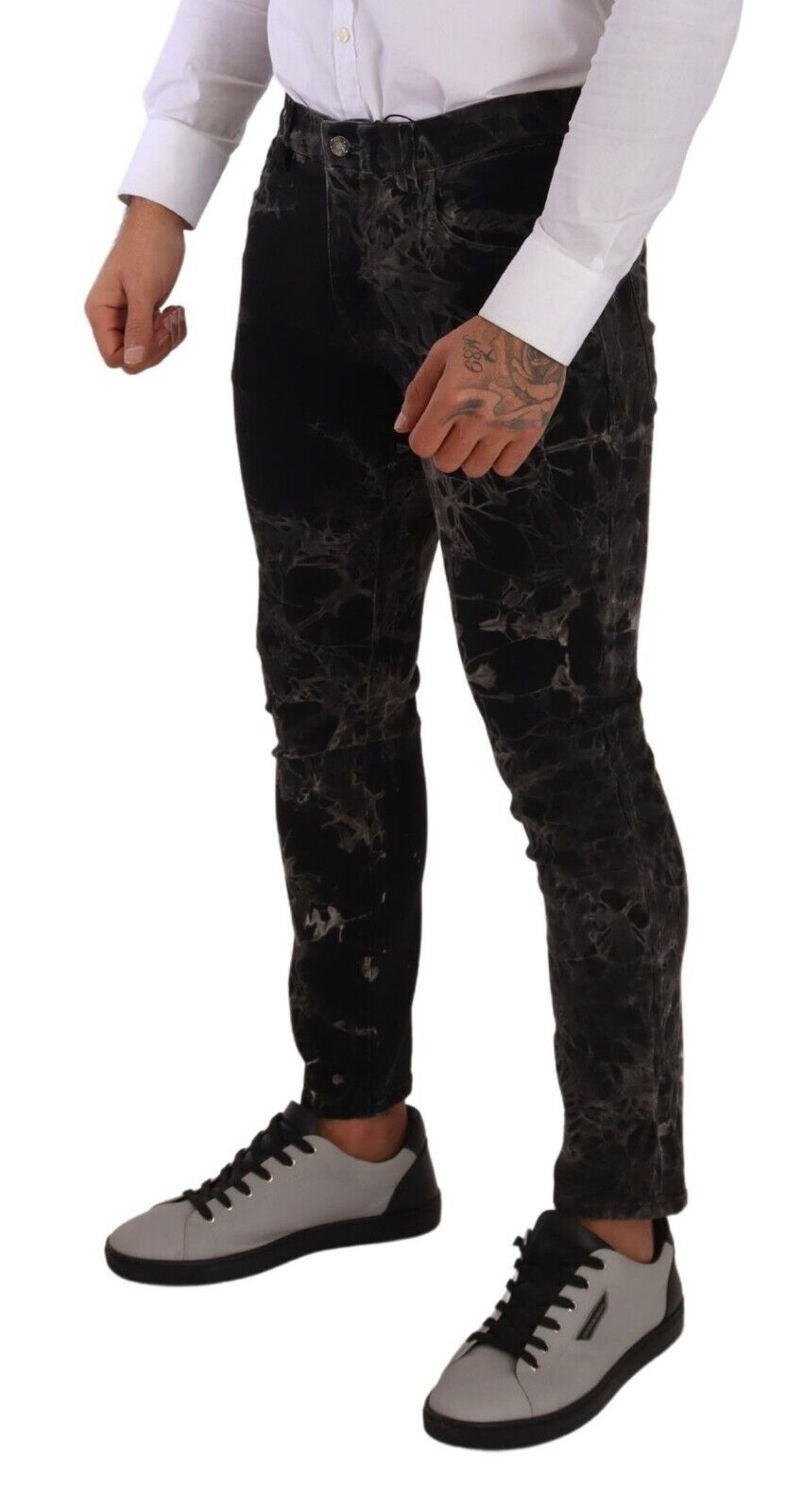 Dolce & Gabbana Slim Fit Patterned Skinny Jeans