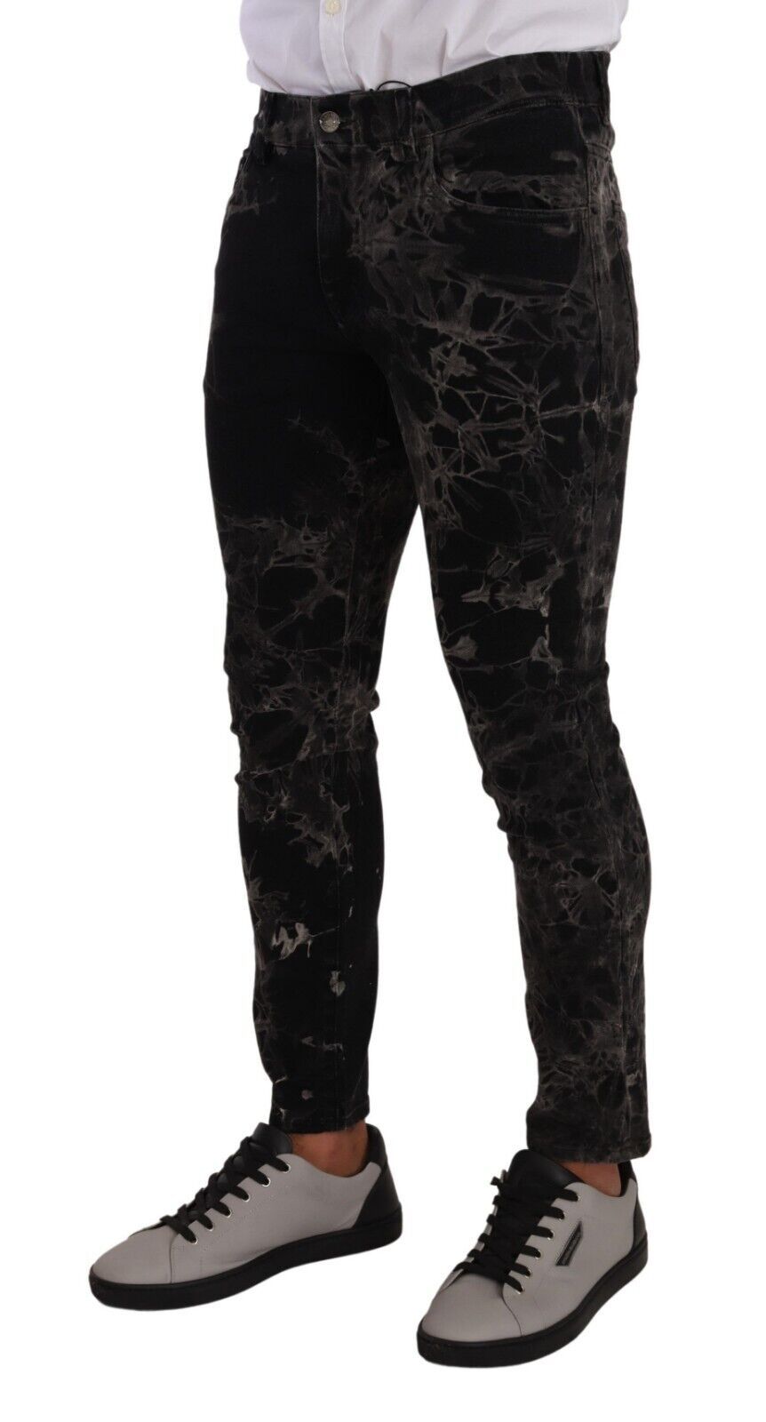 Dolce &amp; Gabbana Jean skinny à motifs coupe slim