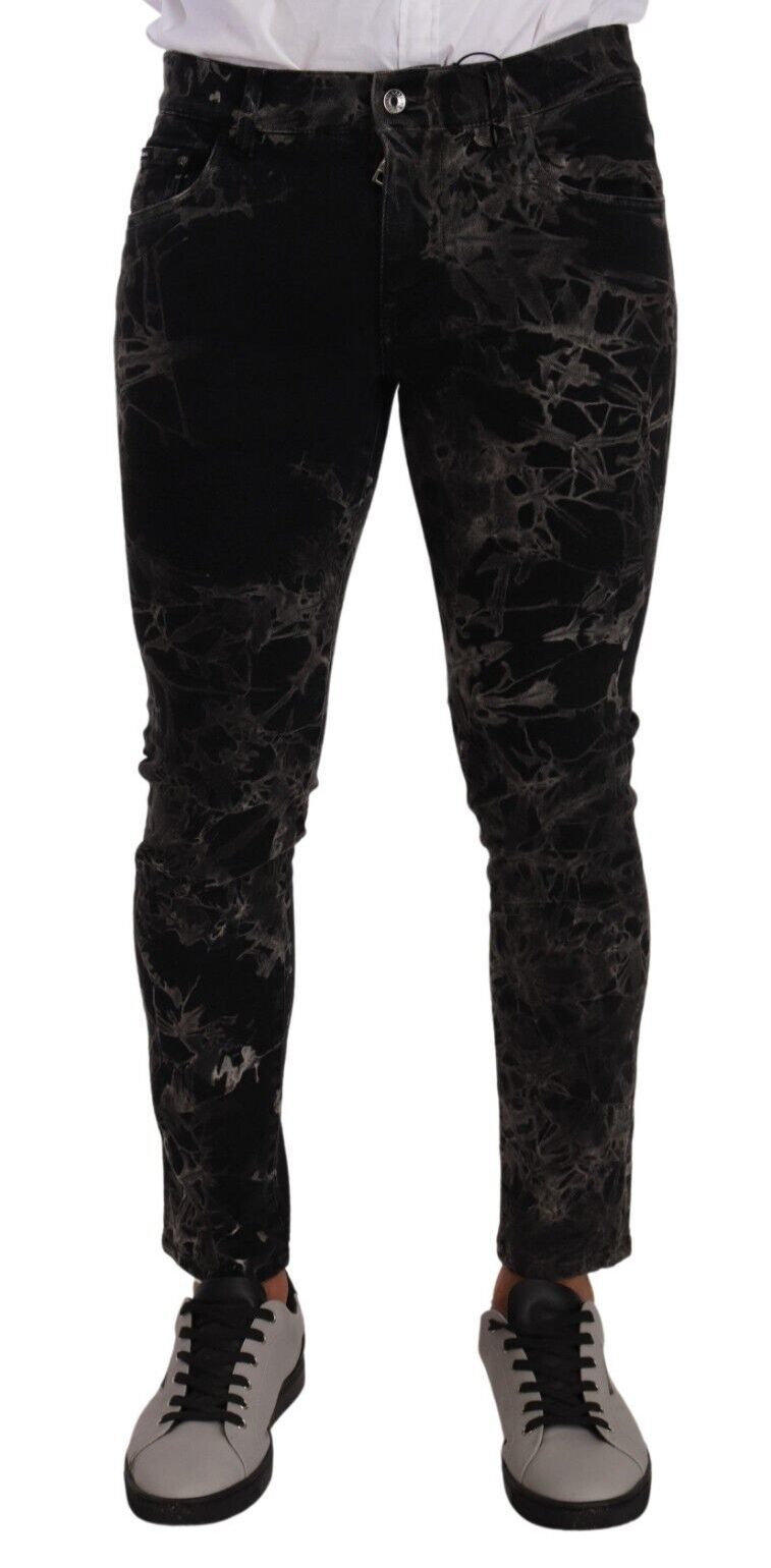 Dolce &amp; Gabbana Jean skinny à motifs coupe slim