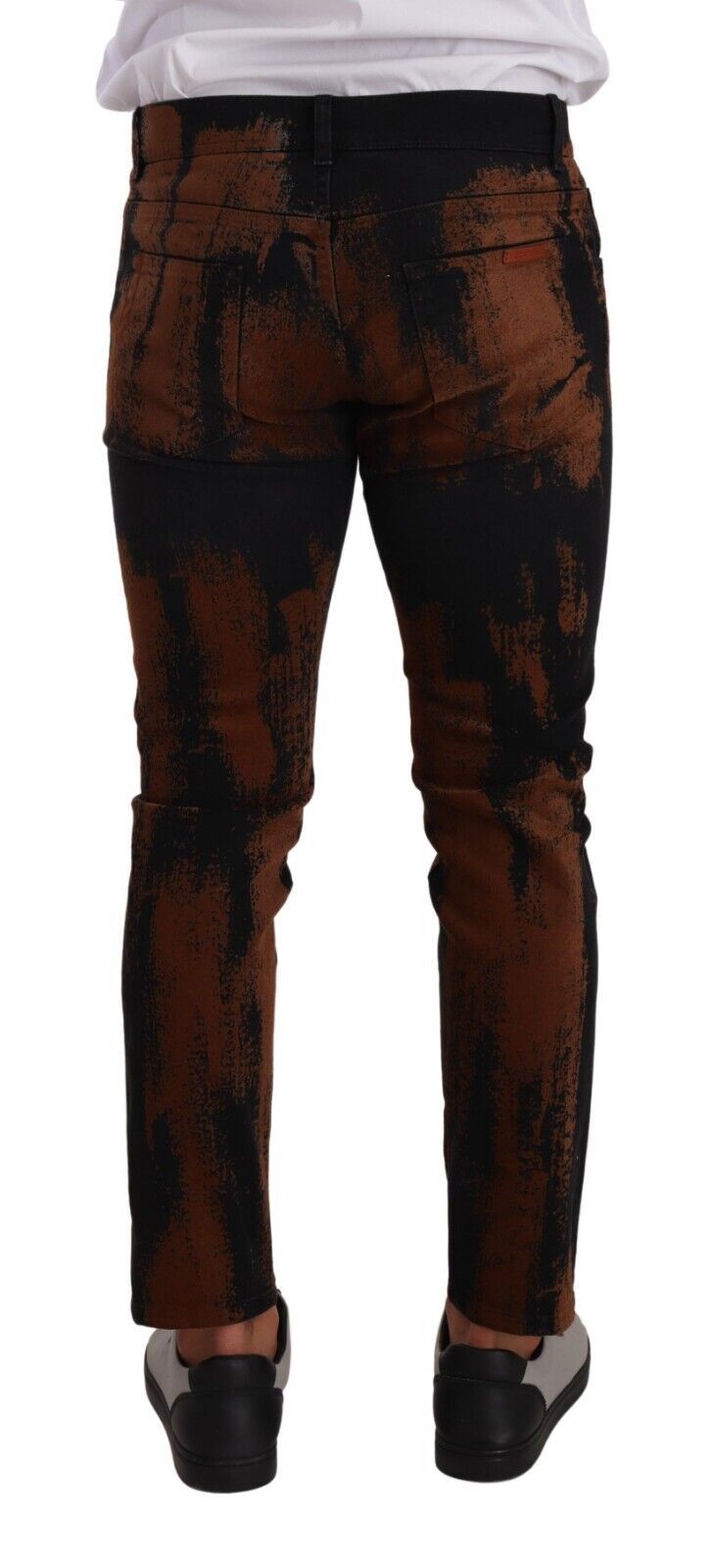 Dolce &amp; Gabbana Chic Jean slim tie-dye marron noir