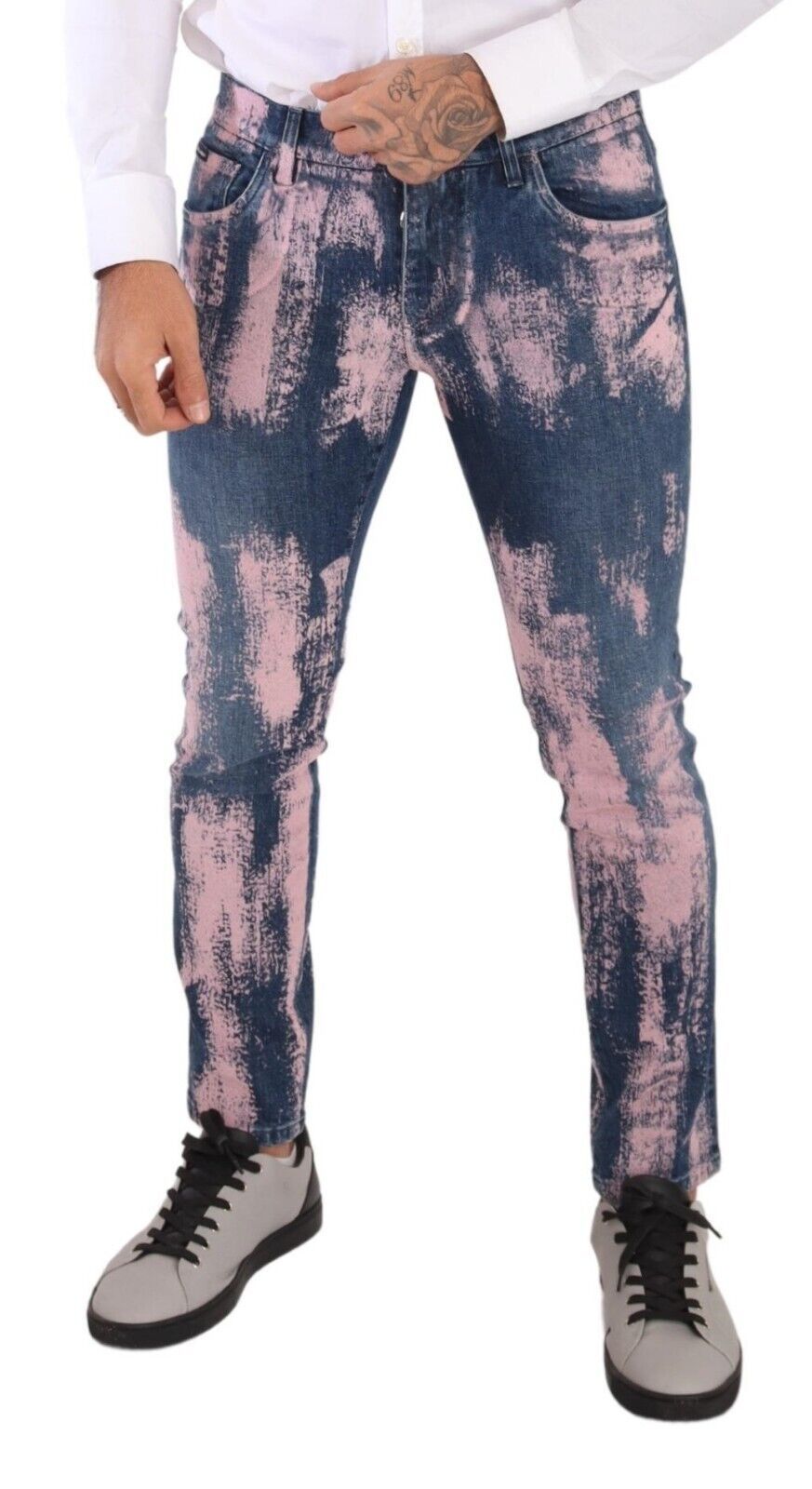 Dolce &amp; Gabbana Jean skinny élégant en denim coupe slim en tie-dye