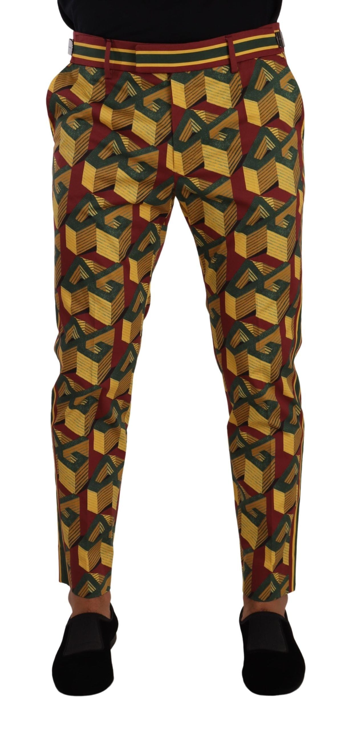 Dolce &amp; Gabbana Pantalon fuselé multicolore élégant pour homme