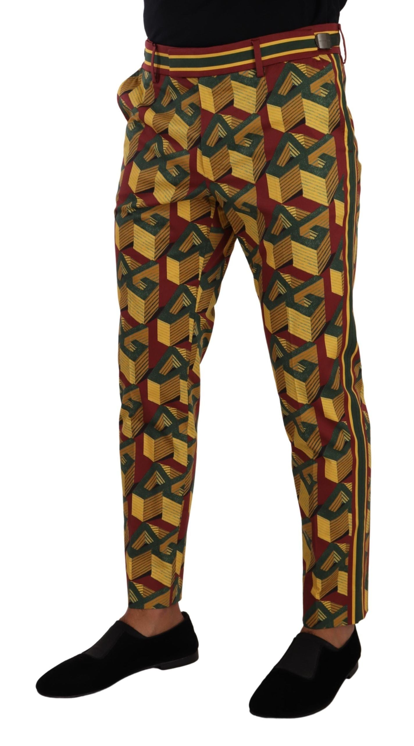 Dolce &amp; Gabbana Pantalon fuselé multicolore élégant pour homme