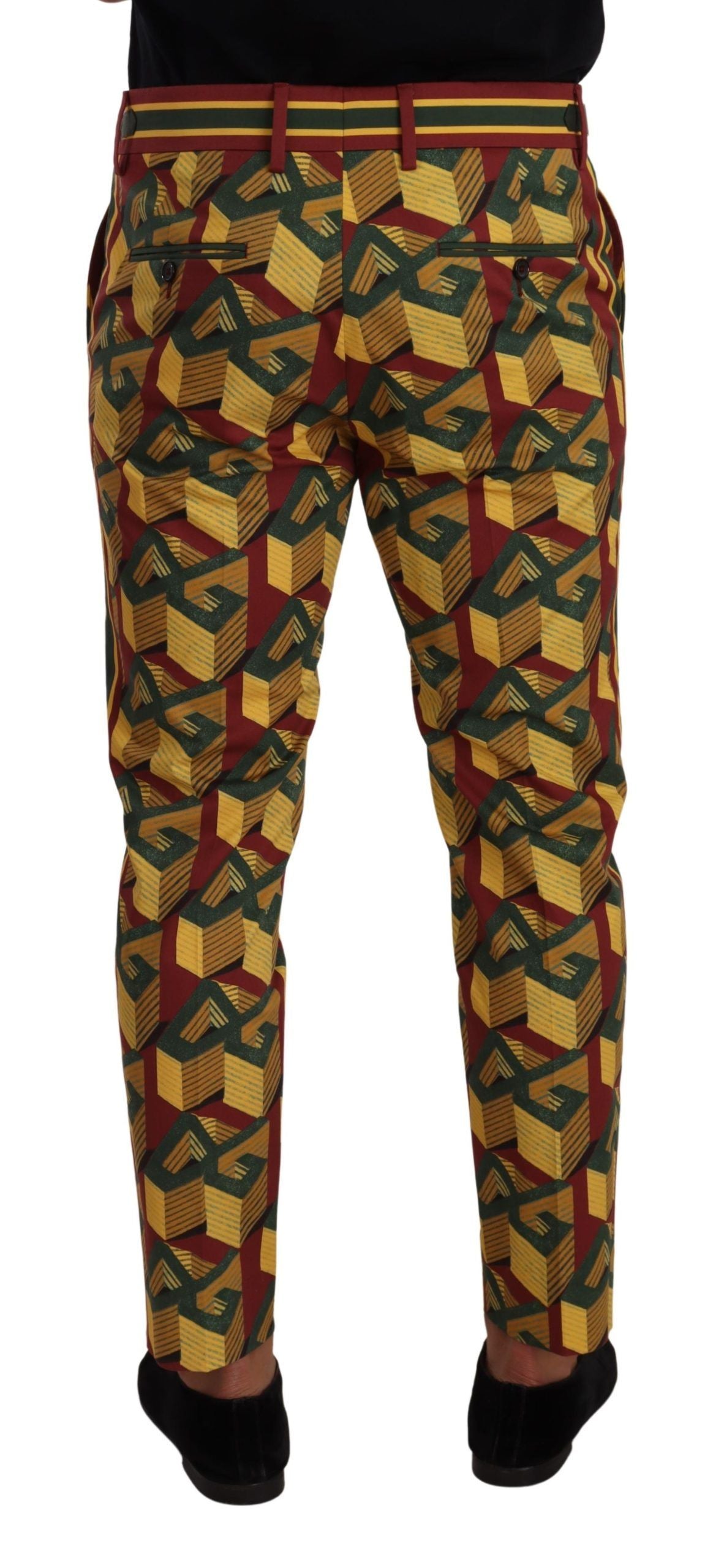 Dolce &amp; Gabbana Pantalon fuselé multicolore élégant pour homme