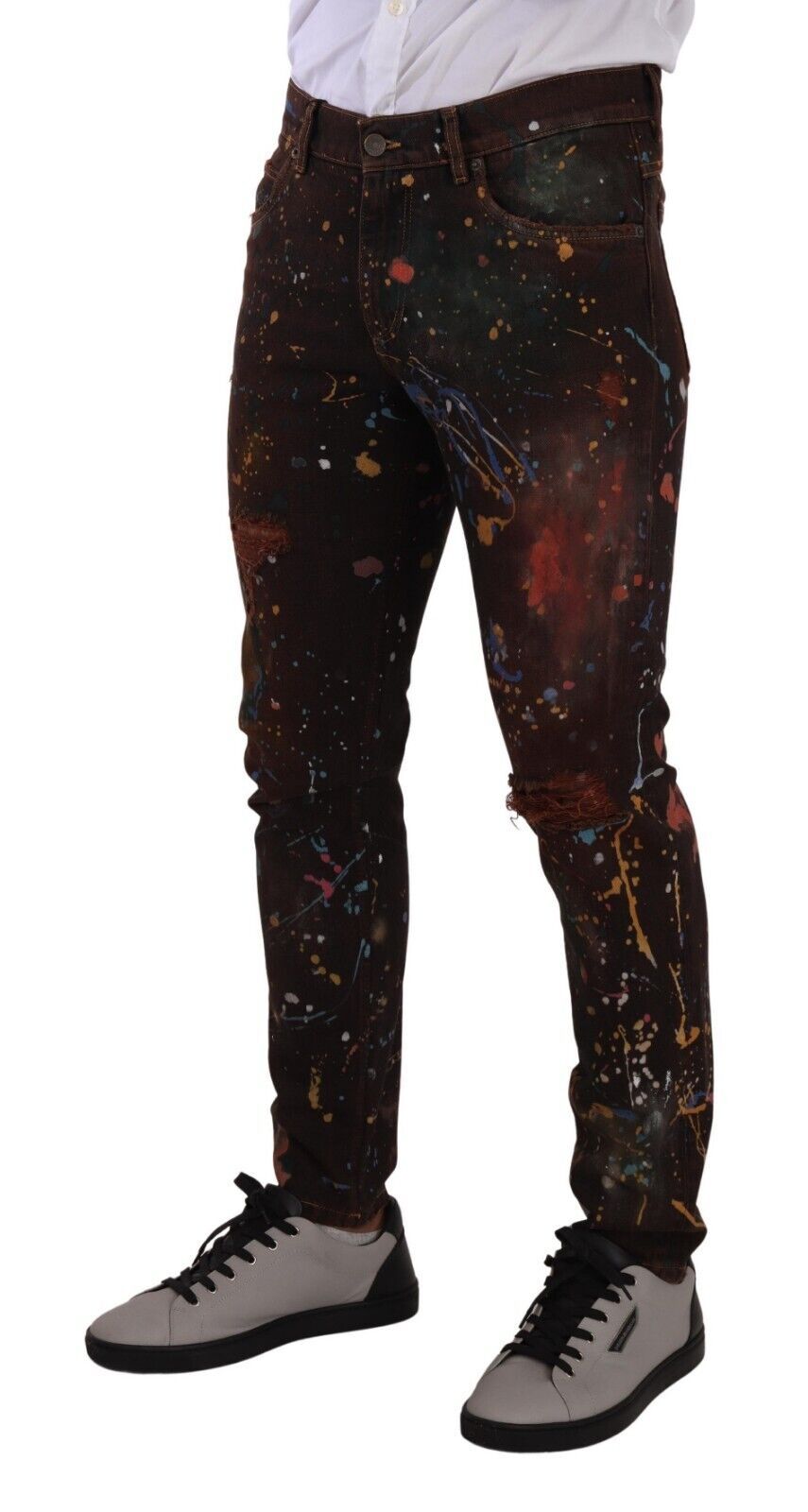 Dolce &amp; Gabbana Jean skinny peint multicolore