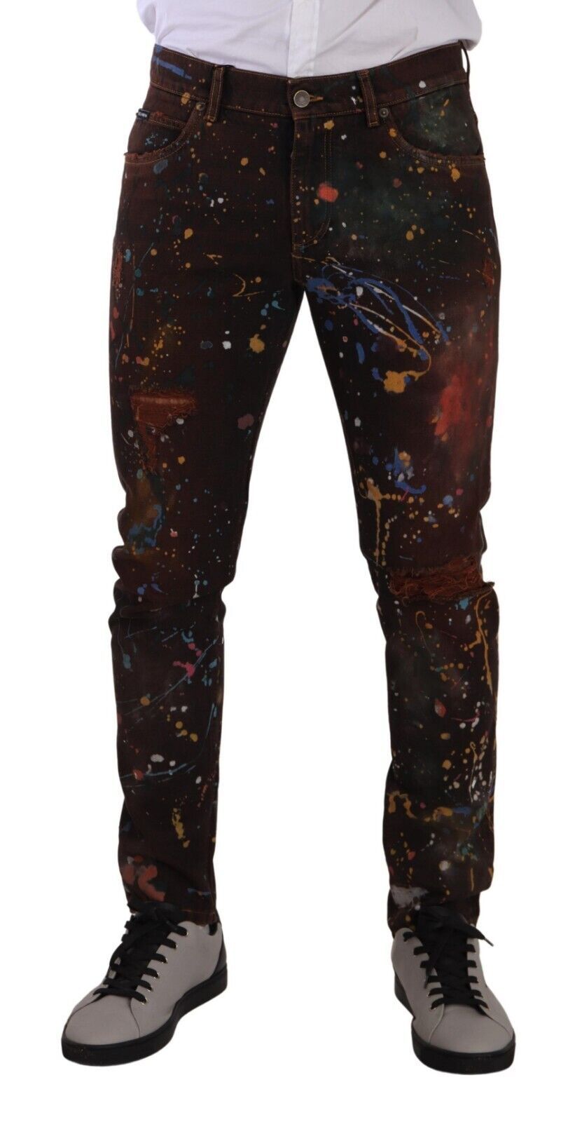 Dolce &amp; Gabbana Jean skinny peint multicolore