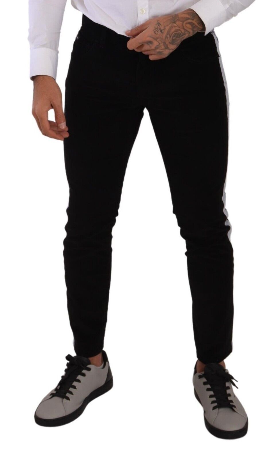 Dolce &amp; Gabbana Jean slim élégant en coton noir