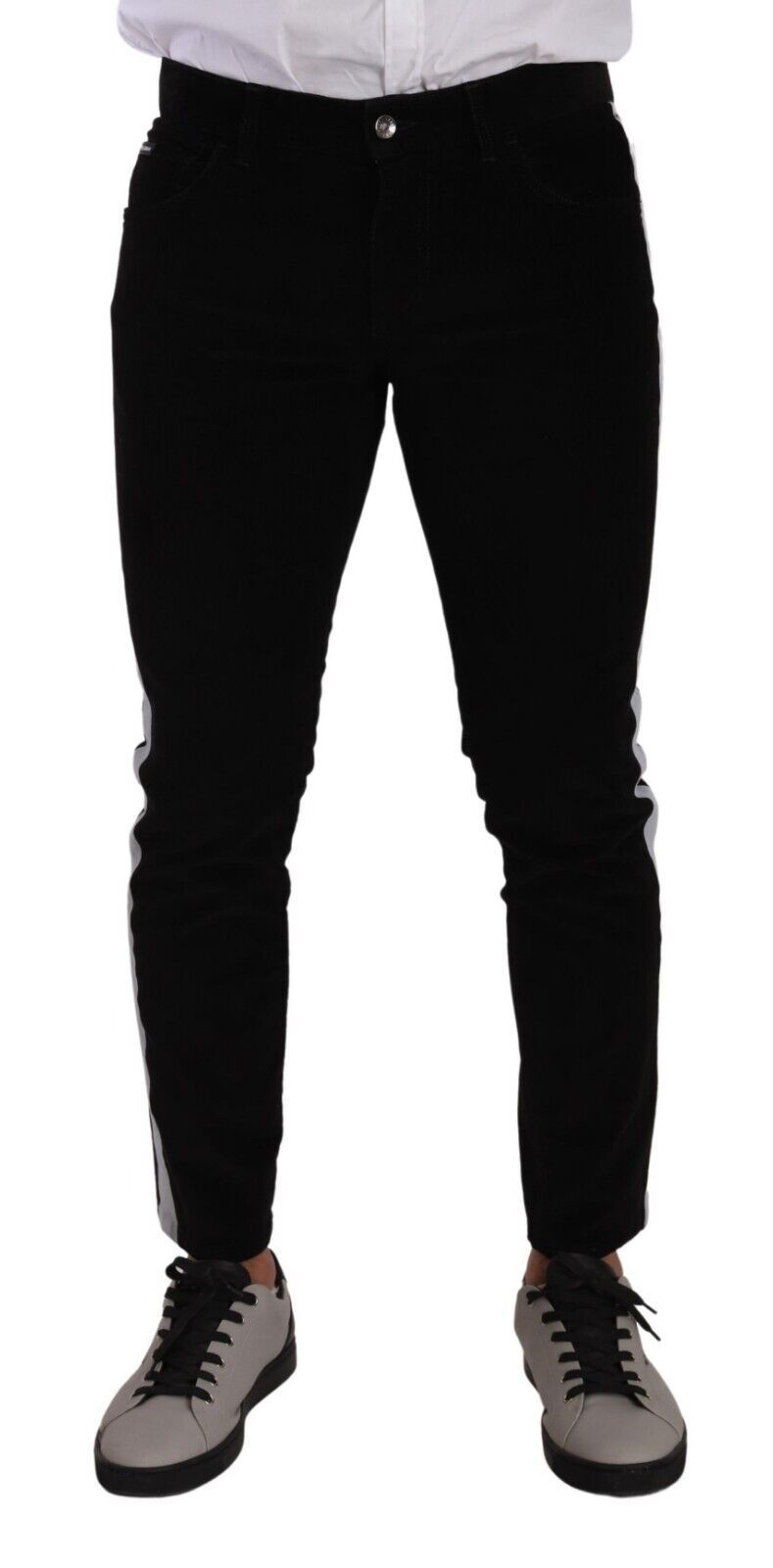 Dolce &amp; Gabbana Jean slim élégant en coton noir