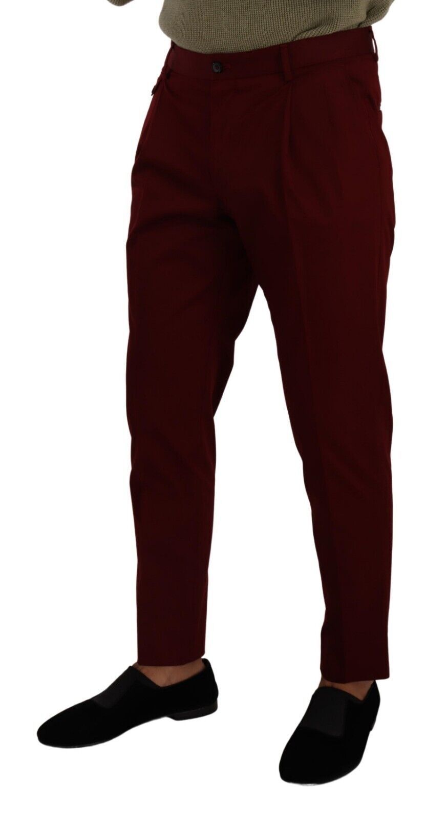 Dolce &amp; Gabbana Pantalon chino élégant rouge foncé pour homme