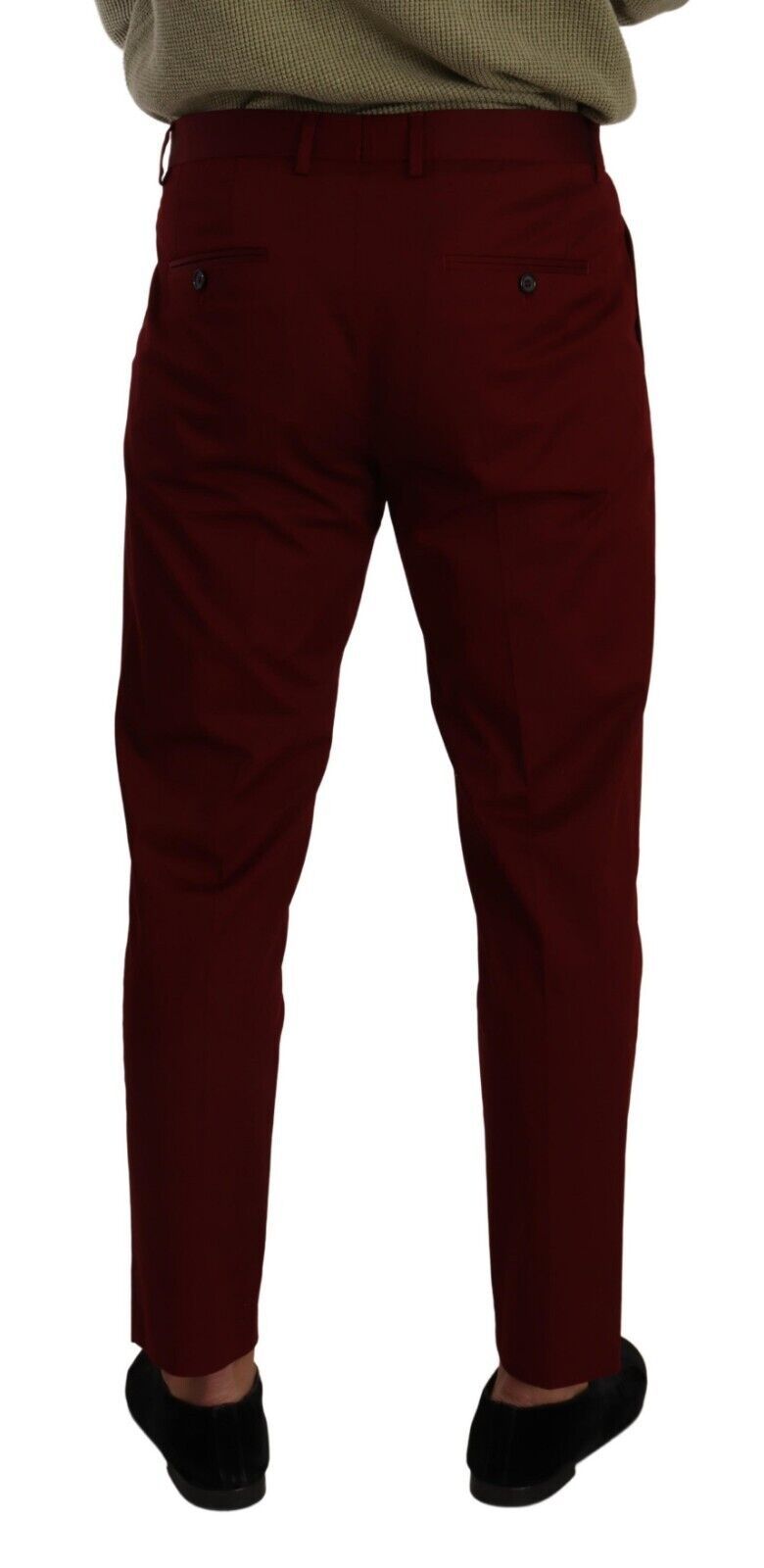 Dolce &amp; Gabbana Pantalon chino élégant rouge foncé pour homme