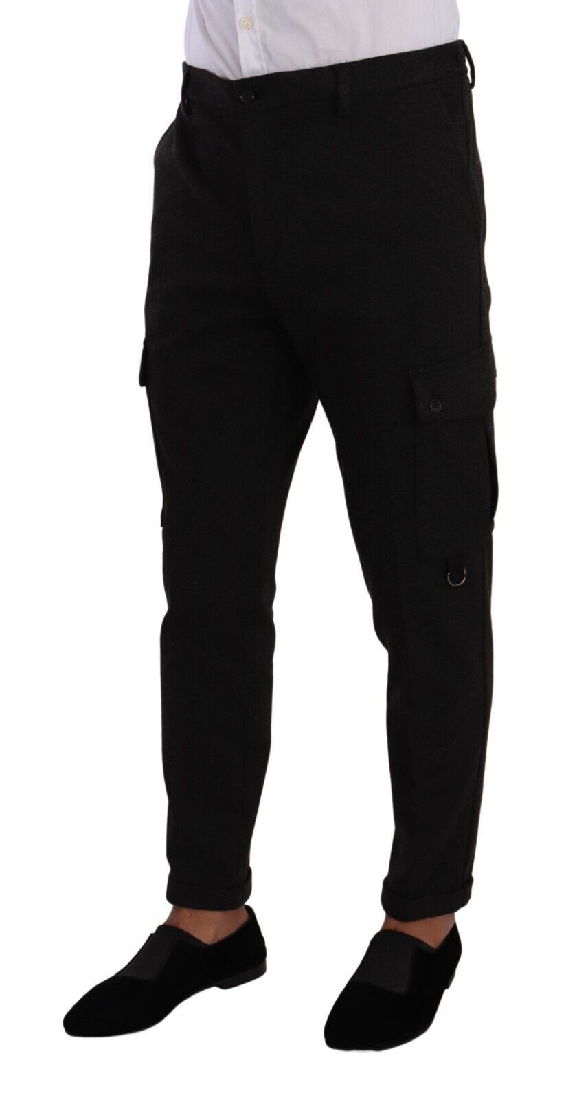 Dolce &amp; Gabbana Pantalon cargo skinny élégant en noir intemporel