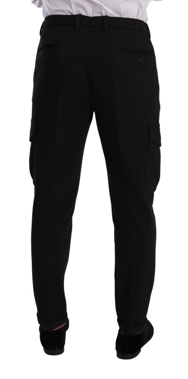 Dolce &amp; Gabbana Pantalon cargo skinny élégant en noir intemporel