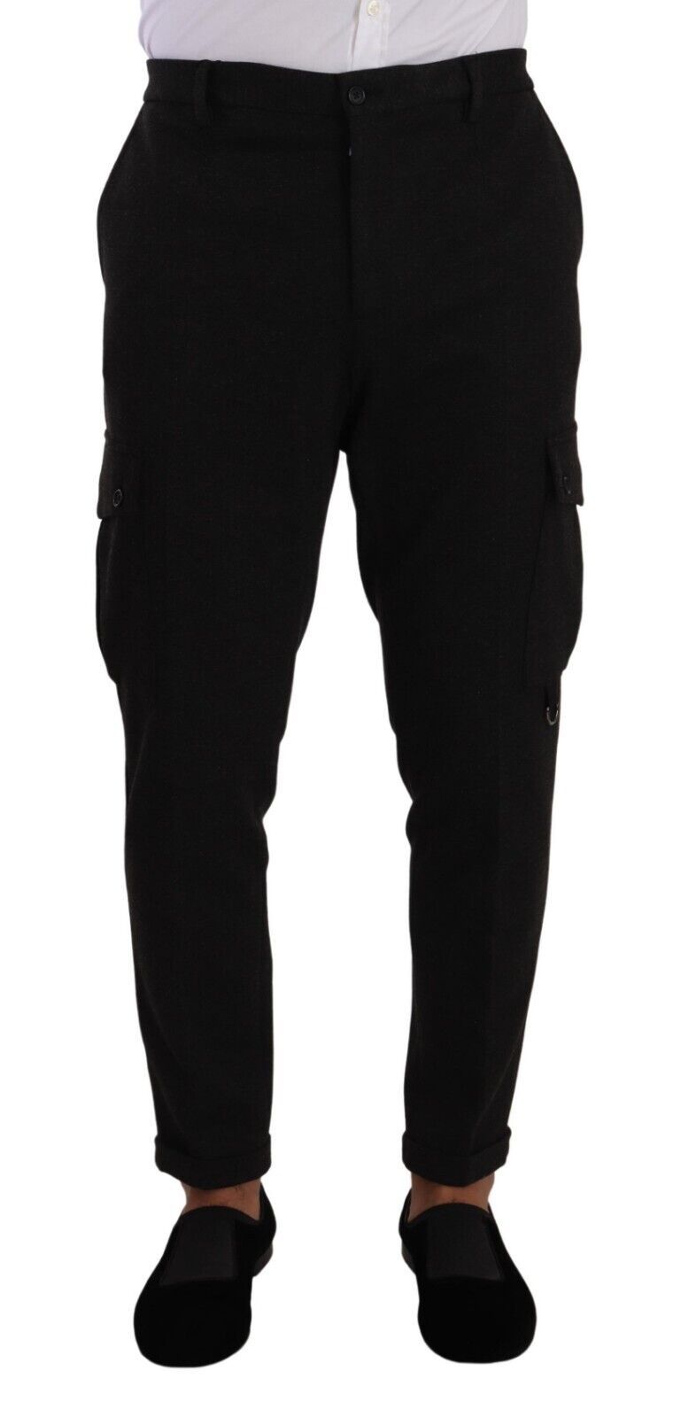 Dolce &amp; Gabbana Pantalon cargo skinny élégant en noir intemporel