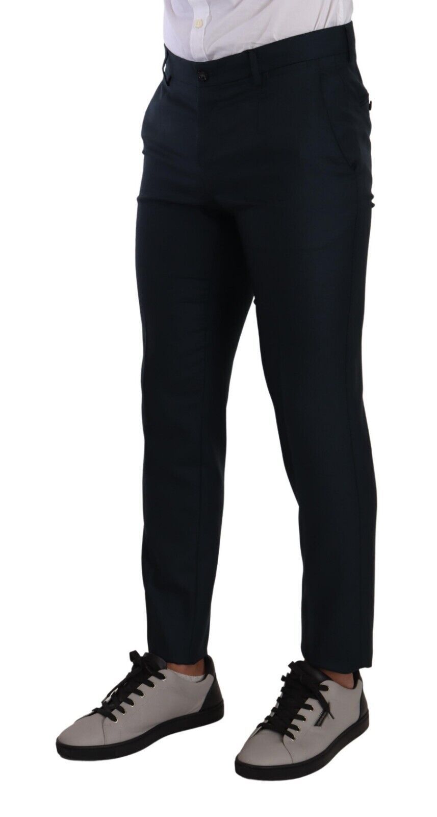 Dolce &amp; Gabbana Pantalon habillé élégant en cachemire et soie coupe slim