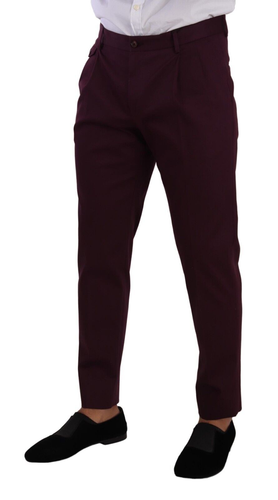 Dolce &amp; Gabbana Pantalon chino violet élégant pour l'homme moderne