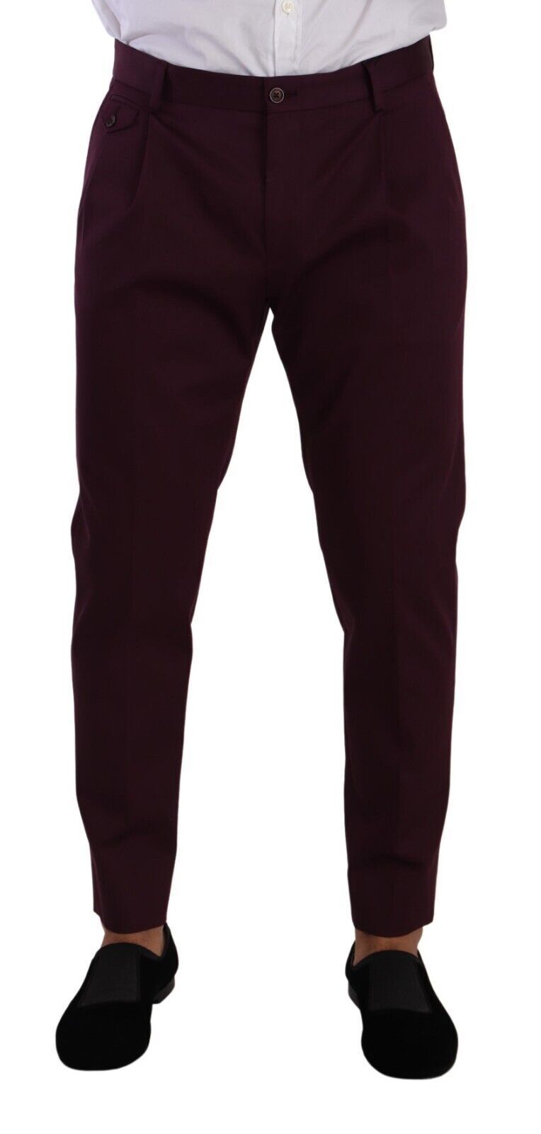 Dolce &amp; Gabbana Pantalon chino violet élégant pour l'homme moderne