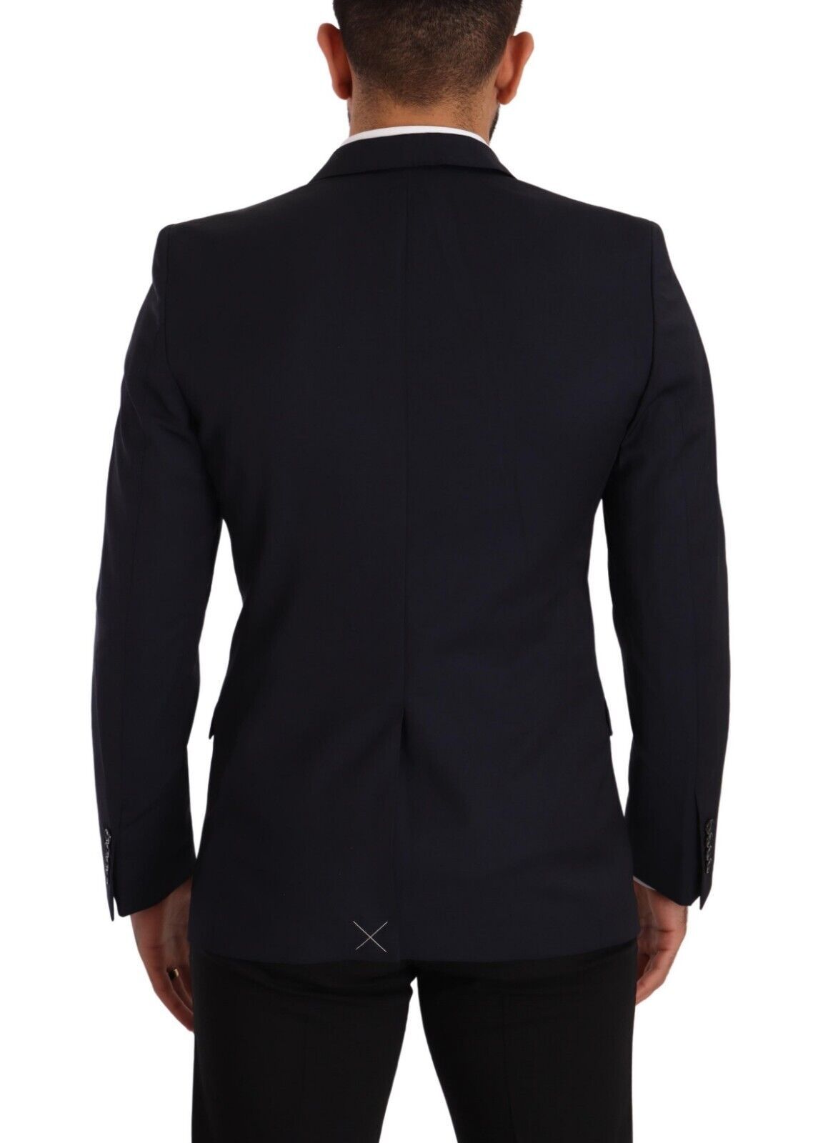 Dolce &amp; Gabbana Blazer élégant en laine bleu marine Martini coupe slim