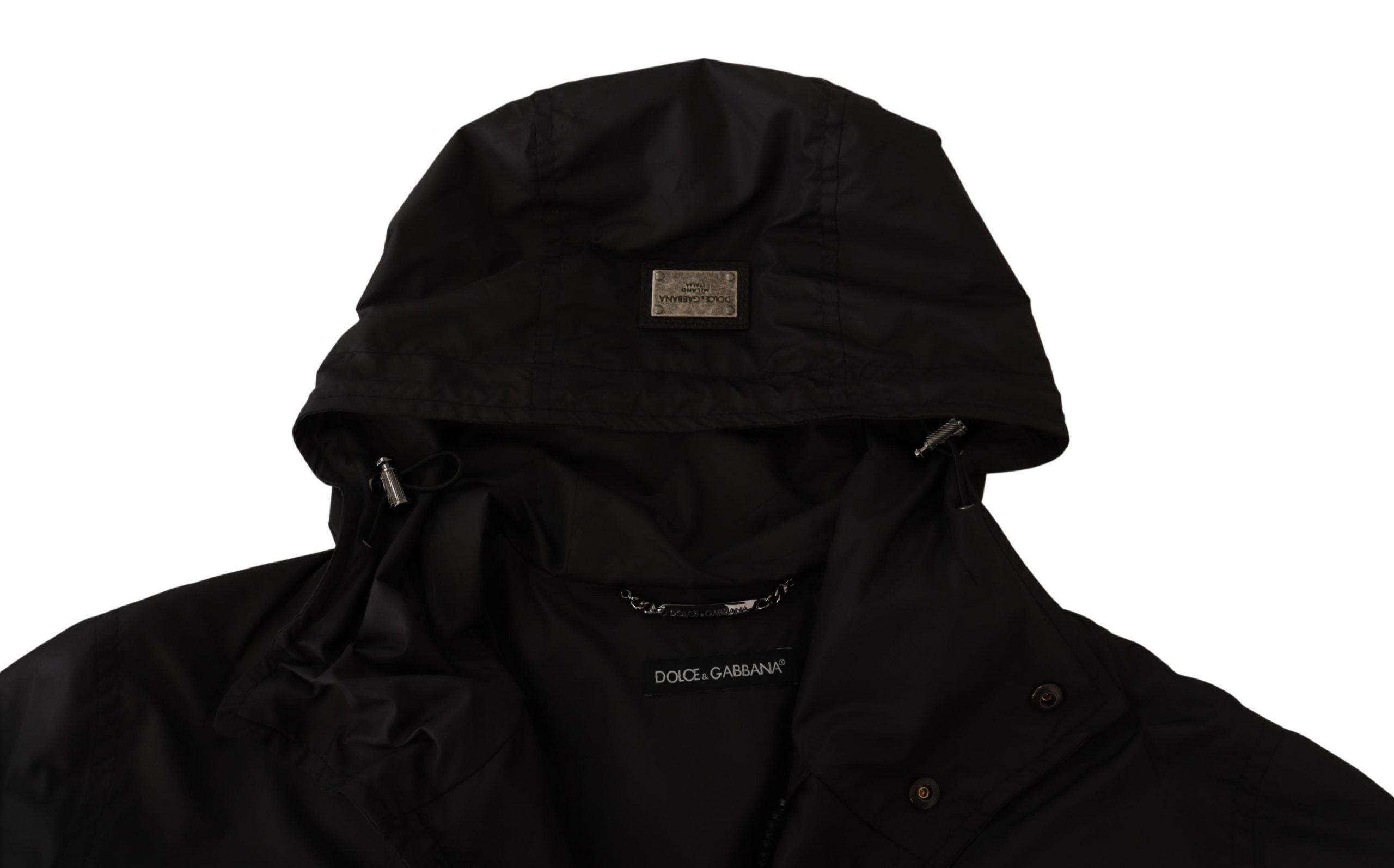 Dolce &amp; Gabbana Veste à capuche élégante parka noire