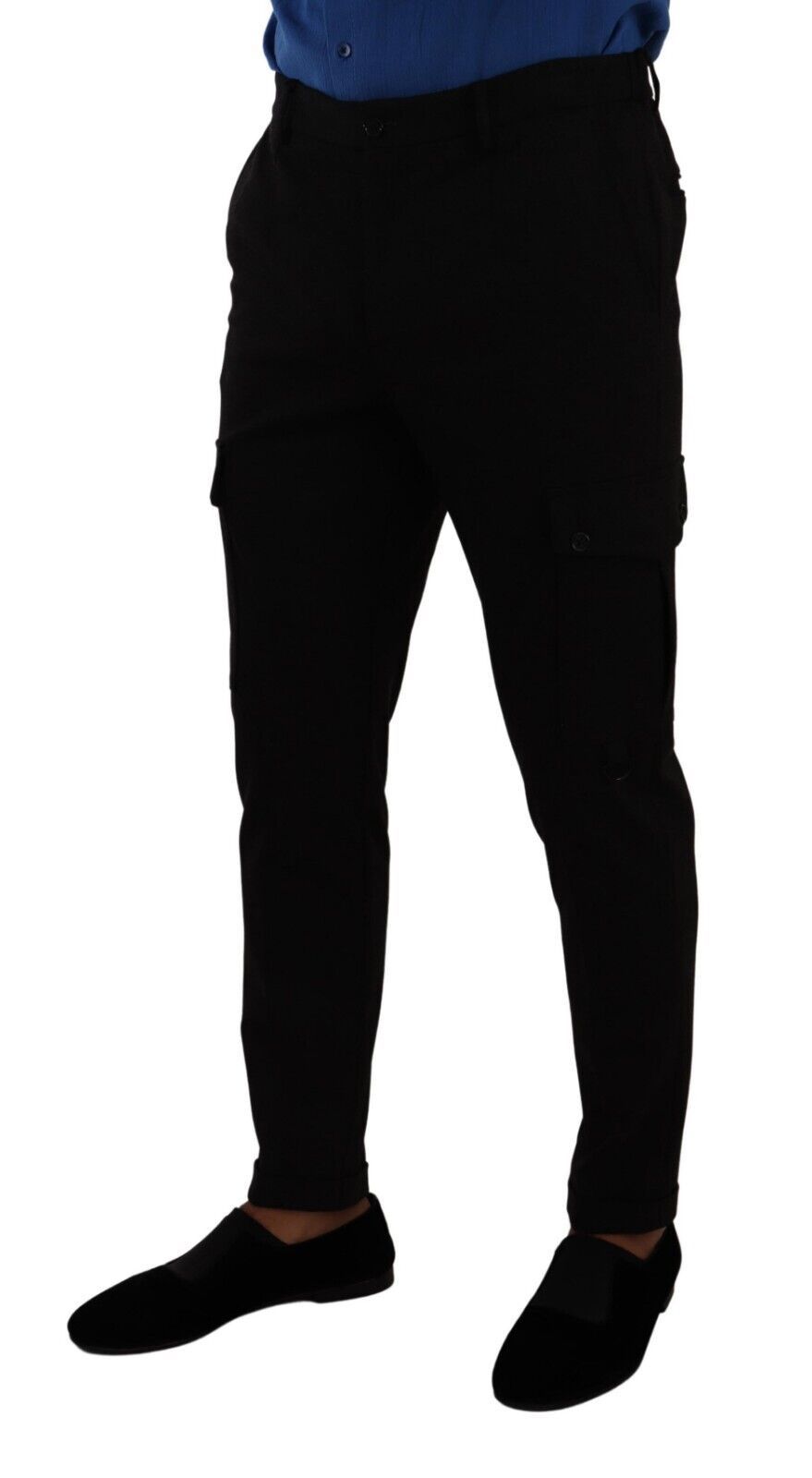 Dolce &amp; Gabbana Pantalon cargo slim noir élégant