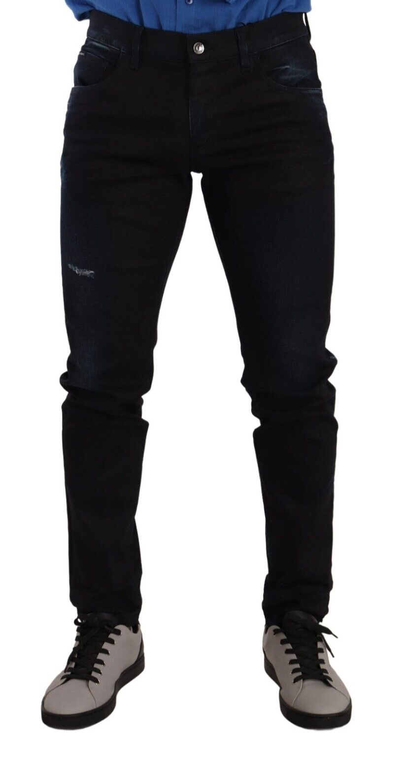 Dolce &amp; Gabbana Jean skinny élégant coupe slim en bleu foncé