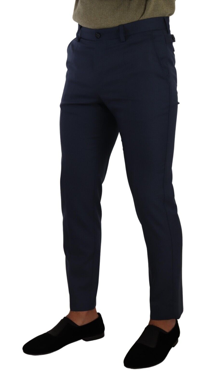 Dolce &amp; Gabbana Pantalon habillé élégant bleu foncé coupe slim