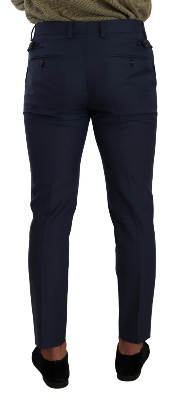 Dolce &amp; Gabbana Pantalon habillé élégant bleu foncé coupe slim