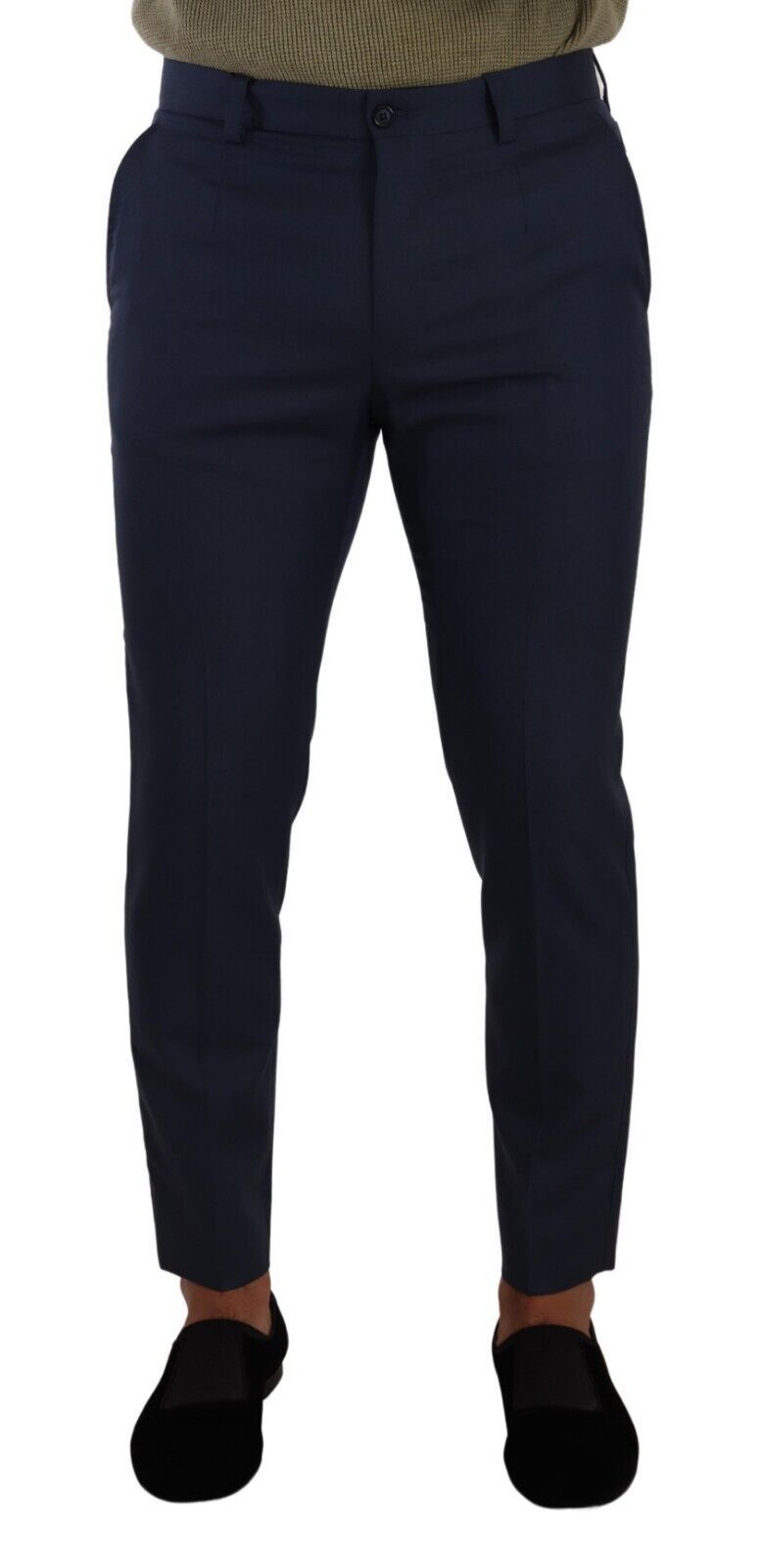 Dolce &amp; Gabbana Pantalon habillé élégant bleu foncé coupe slim