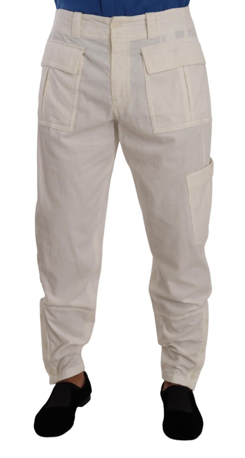 Dolce &amp; Gabbana Pantalon cargo élégant blanc cassé - Coupe régulière