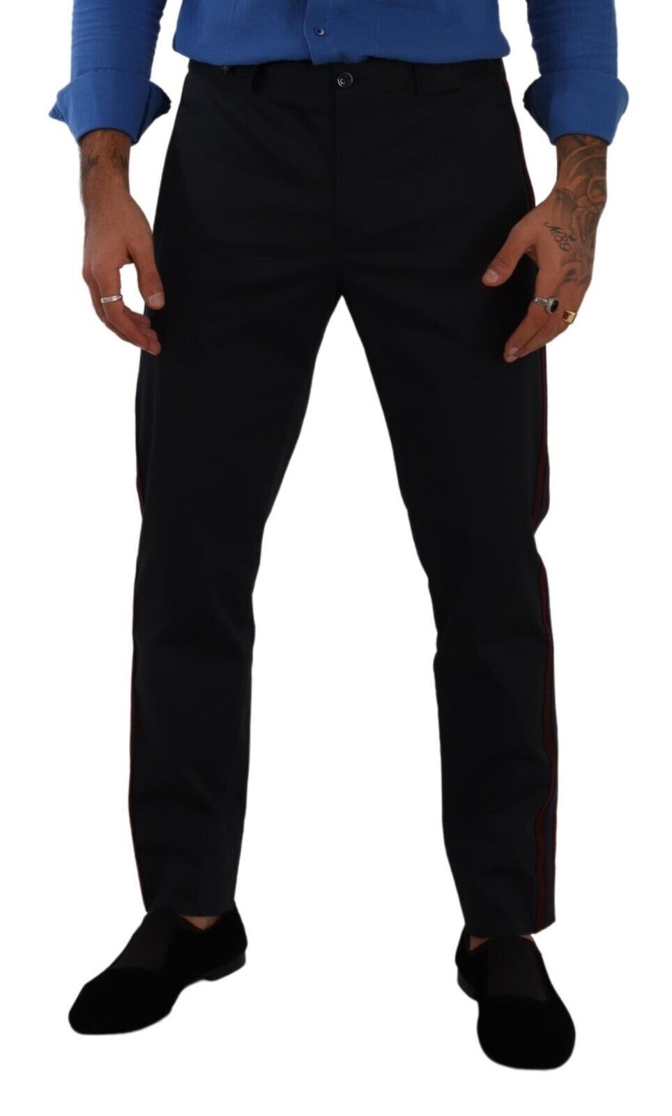 Dolce &amp; Gabbana Chic Pantalon chino coupe slim en bleu