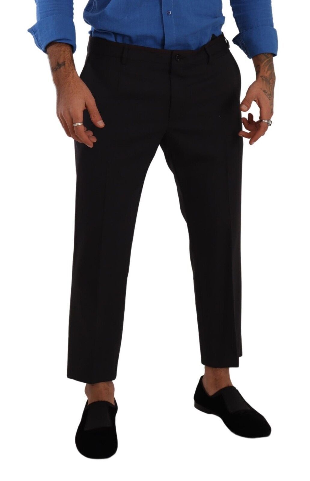 Dolce &amp; Gabbana Pantalon court élégant en laine stretch