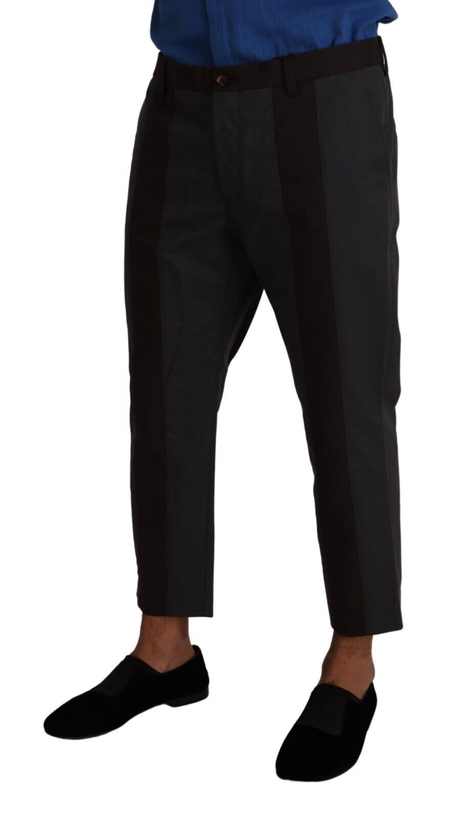 Dolce &amp; Gabbana Pantalon court élégant dans des teintes grises et bordeaux