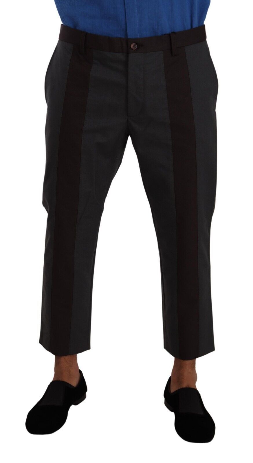 Dolce &amp; Gabbana Pantalon court élégant dans des teintes grises et bordeaux