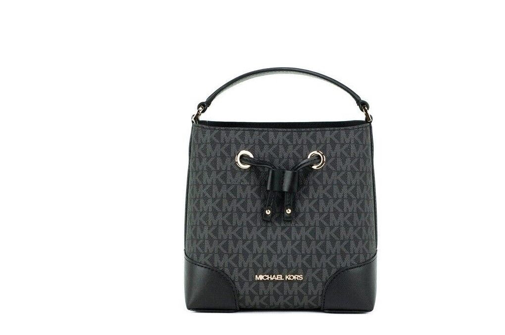 Michael Kors Mercer Petit sac à main seau en cuir signature noir