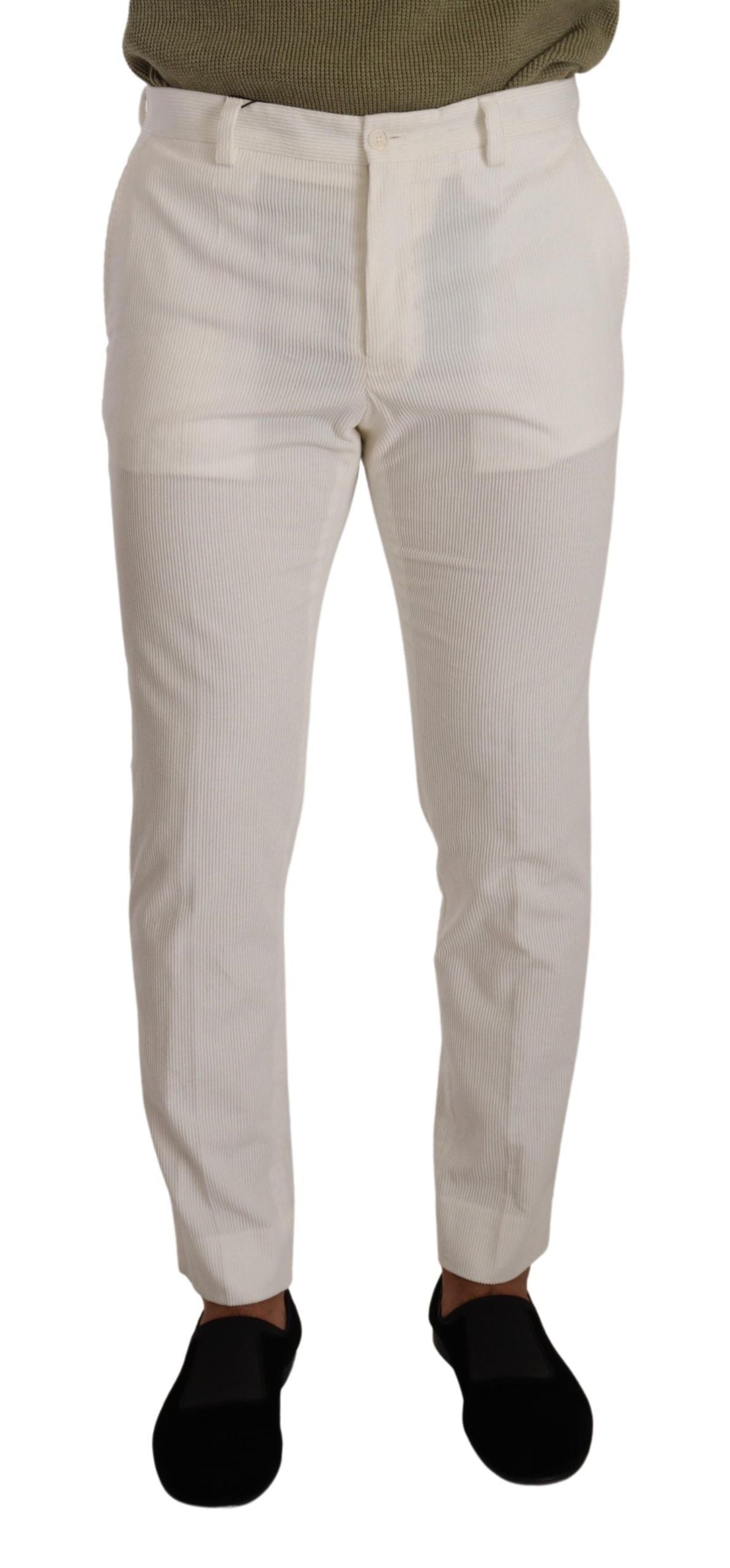 Dolce &amp; Gabbana Pantalon élégant en coton coupe slim