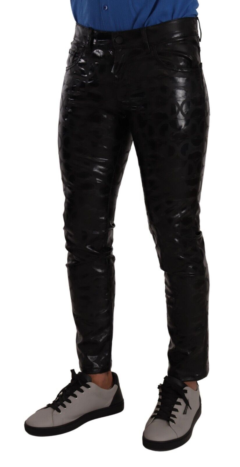 Dolce &amp; Gabbana Pantalon skinny élégant avec logo noir