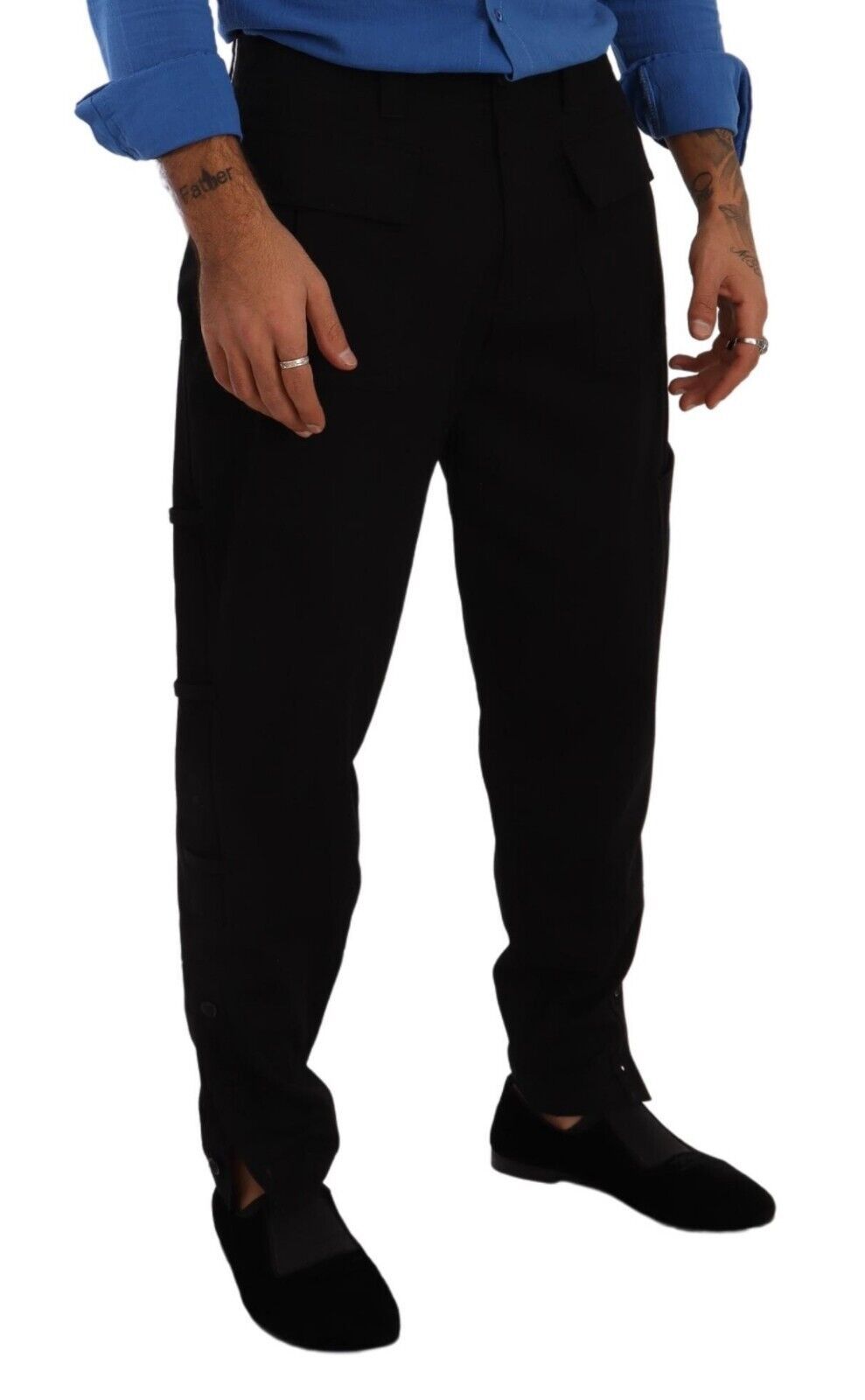 Dolce &amp; Gabbana Pantalon cargo noir chic avec confort extensible