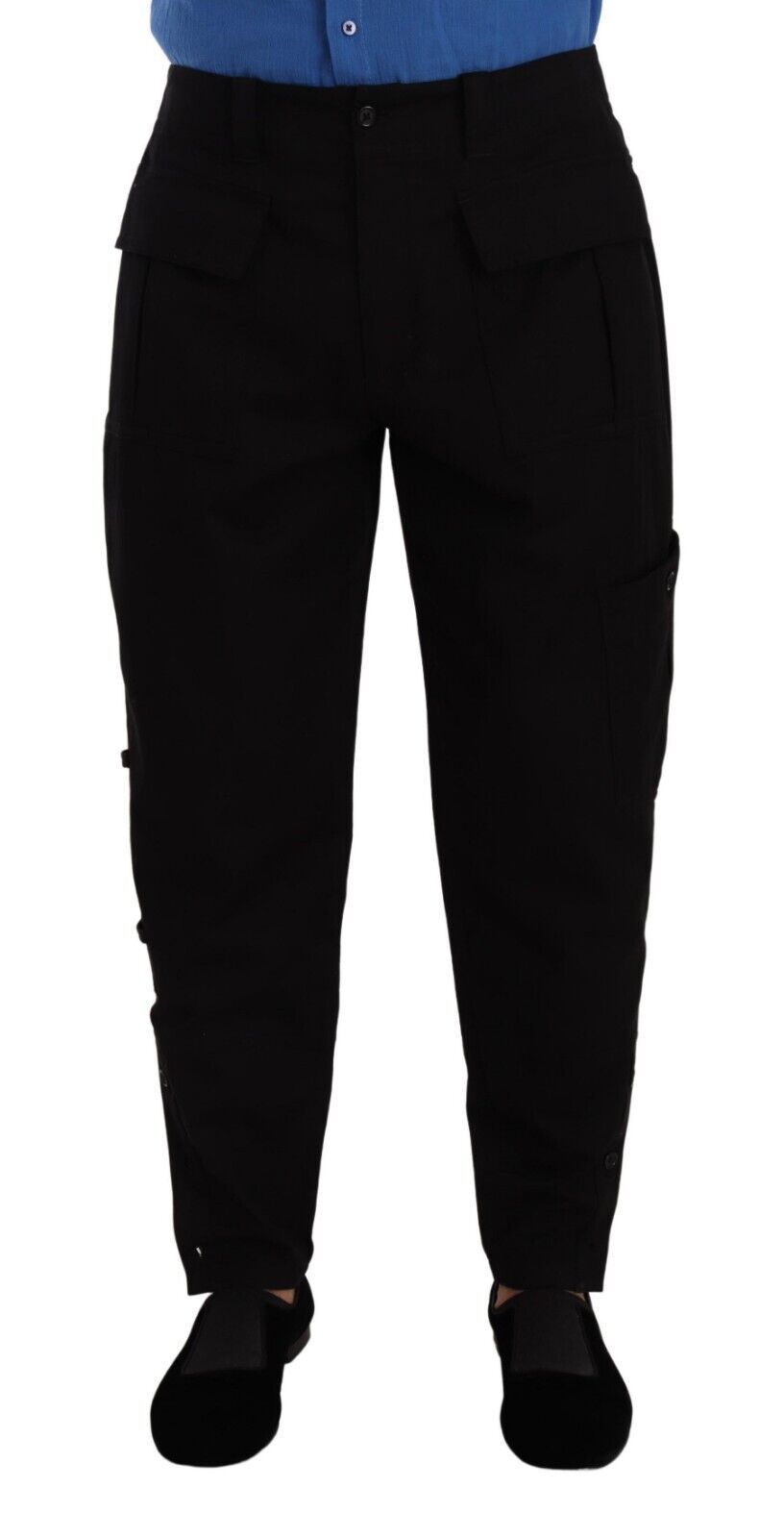 Dolce &amp; Gabbana Pantalon cargo noir chic avec confort extensible