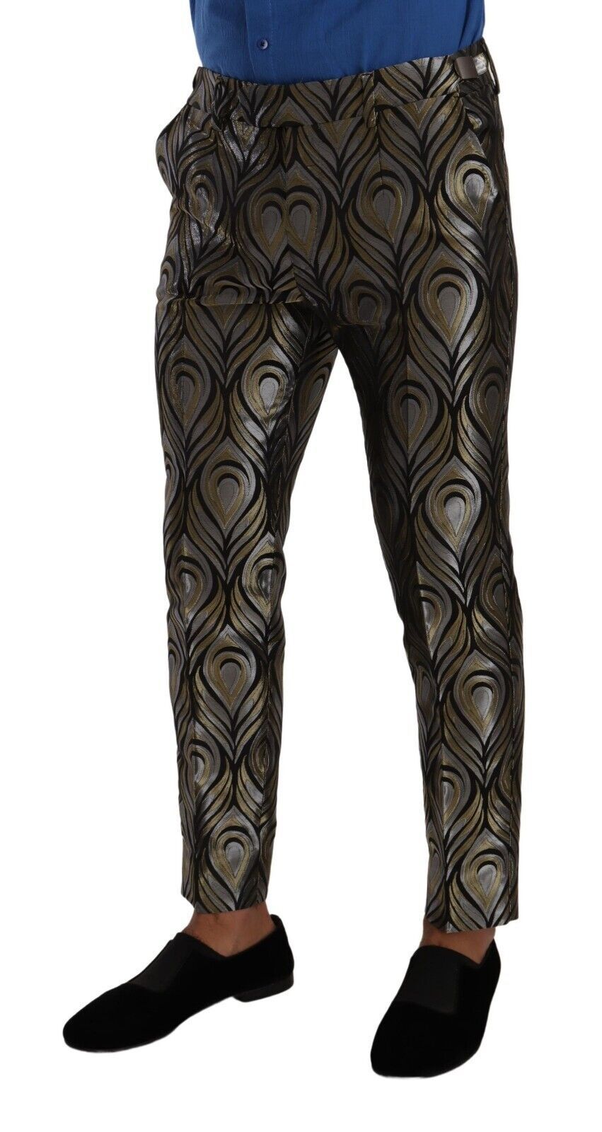 Dolce &amp; Gabbana Pantalon habillé élégant métallisé coupe slim