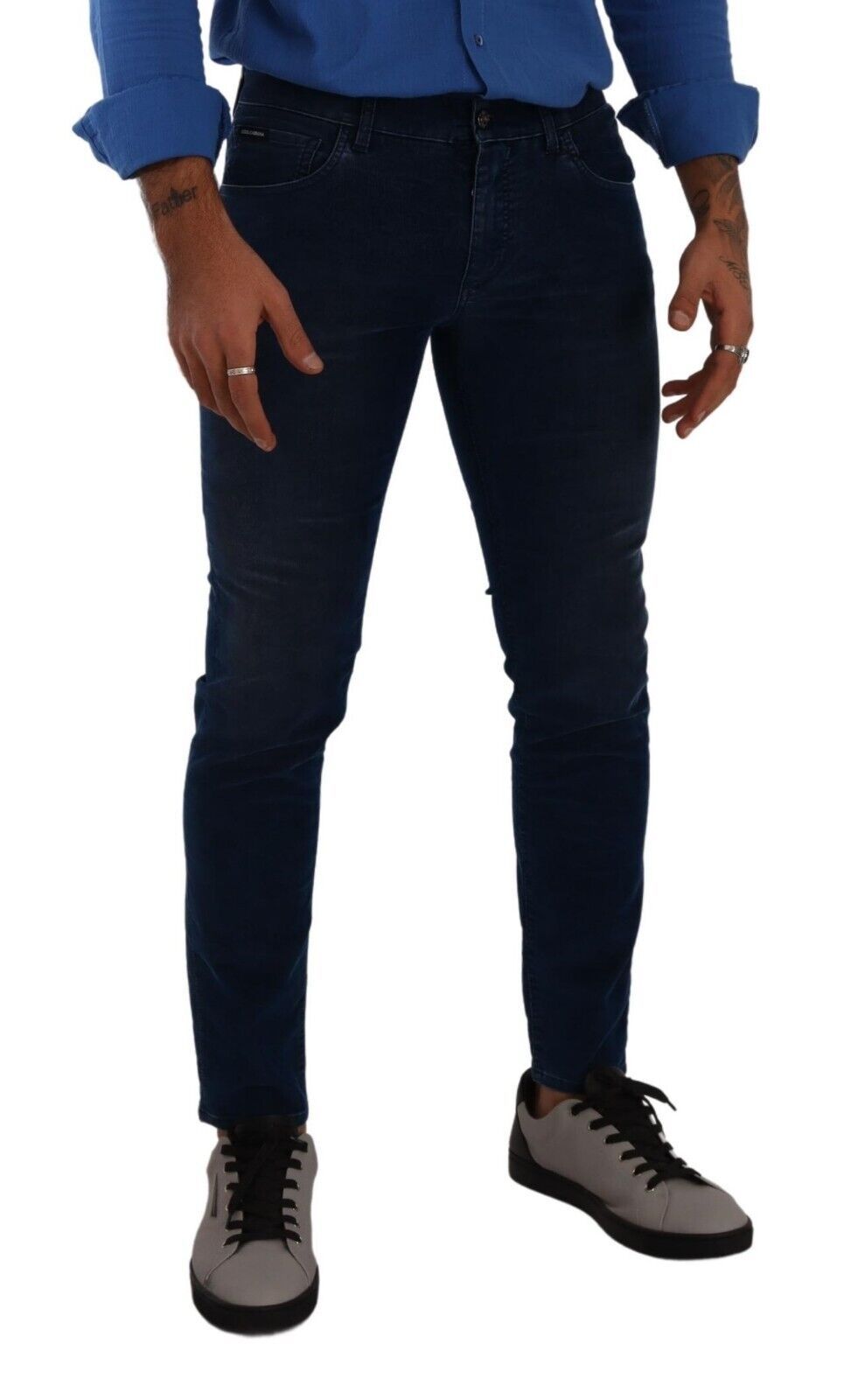 Dolce &amp; Gabbana Jean slim bleu foncé élégant