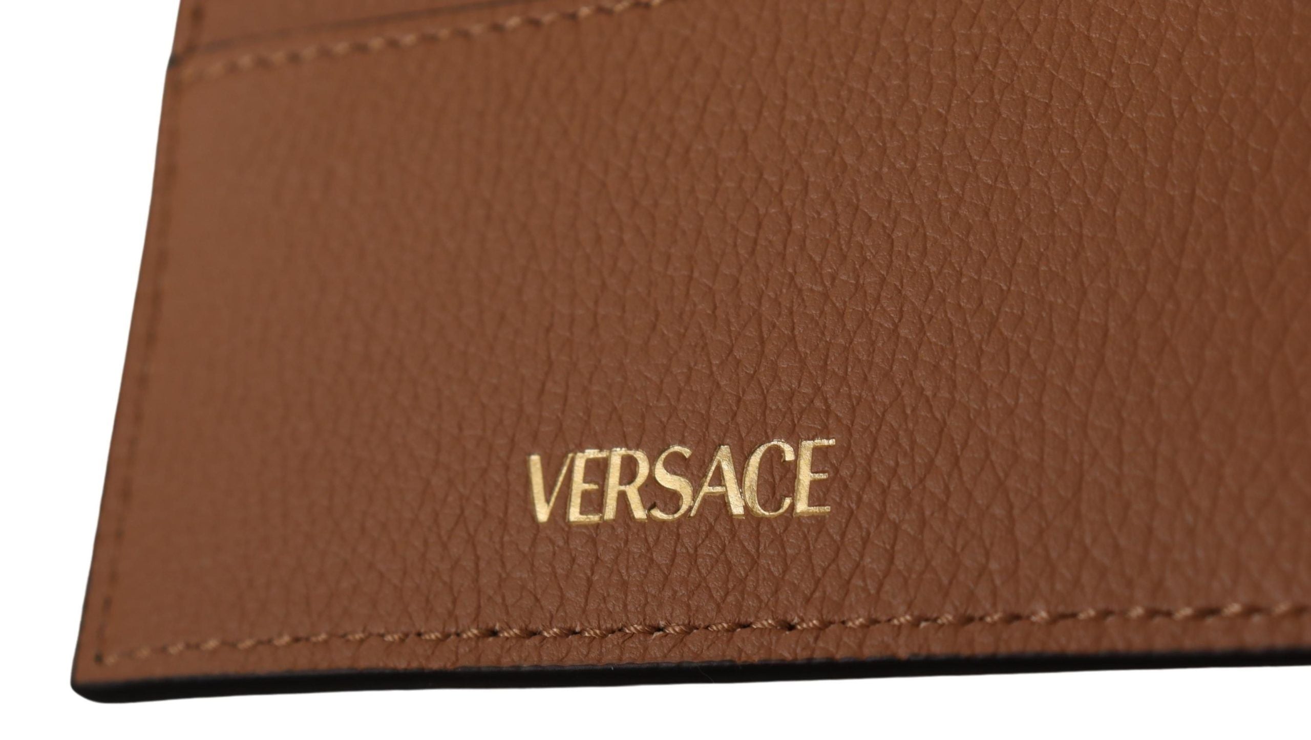 Versace élégant porte-cartes en cuir de veau Medusa