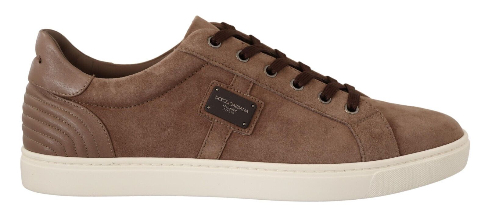 Dolce &amp; Gabbana Baskets élégantes en cuir marron pour hommes