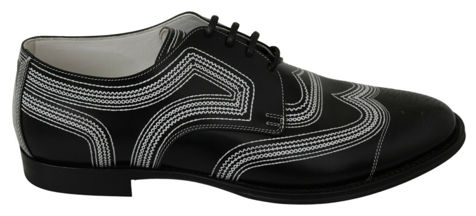 Dolce &amp; Gabbana élégantes chaussures derby noires et blanches