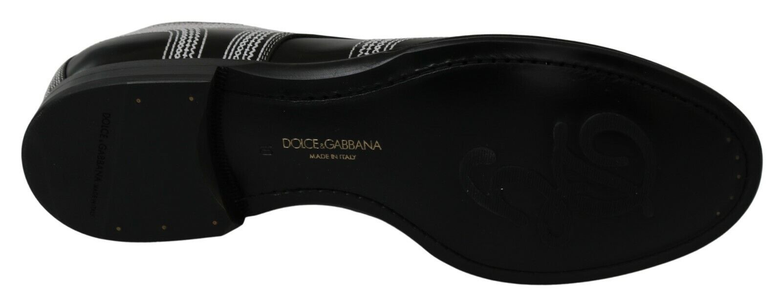 Dolce &amp; Gabbana élégantes chaussures derby noires et blanches